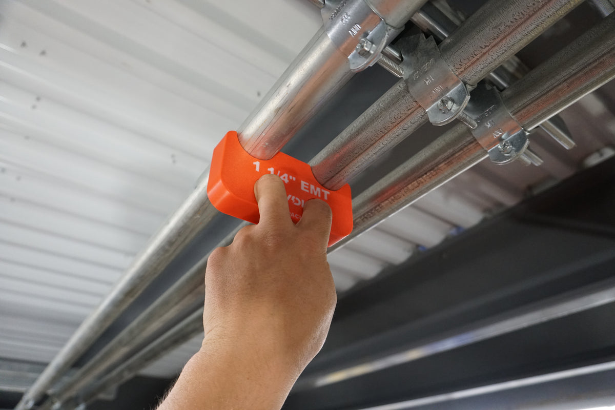 Magnetic EMT Conduit Spacer with Belt Clip | Pipe & Conduit Rack Spacing Tool | Multiple Sizes and Spacing Options