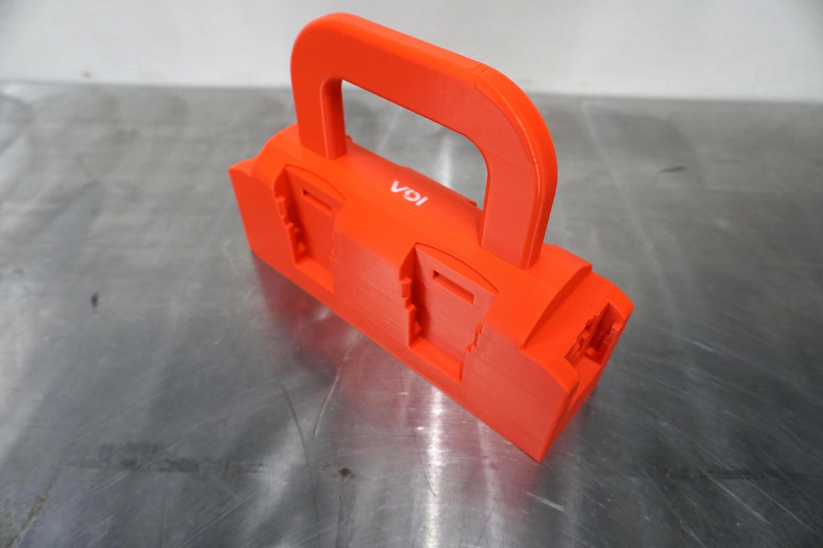 DeWalt 20V MAX Battery Caddy – 4 Slot + 2 12V Holder (3D Printed ASA)