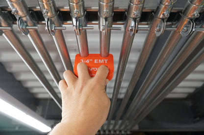 Magnetic EMT Conduit Spacer with Belt Clip | Pipe & Conduit Rack Spacing Tool | Multiple Sizes and Spacing Options