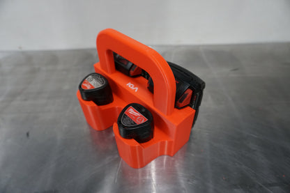Milwaukee M18 M12 Battery Caddy – Portable Organizer for Tradespeople (3D Printed ASA)
