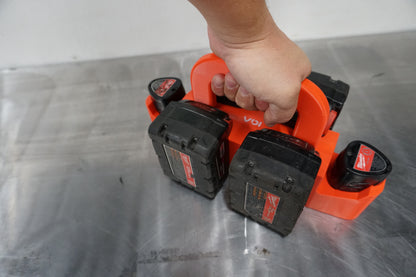 Milwaukee M18 M12 Battery Caddy – Portable Organizer for Tradespeople (3D Printed ASA)