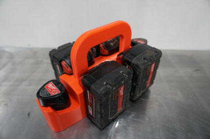 Milwaukee M18 M12 Battery Caddy – Portable Organizer for Tradespeople (3D Printed ASA)