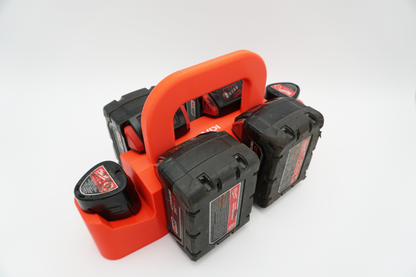 Milwaukee M18 M12 Battery Caddy – Portable Organizer for Tradespeople (3D Printed ASA)