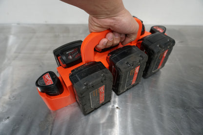 Milwaukee M18 M12 Battery Caddy – Portable Organizer for Tradespeople (3D Printed ASA)