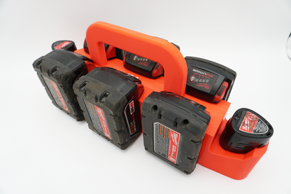 Milwaukee M18 M12 Battery Caddy – Portable Organizer for Tradespeople (3D Printed ASA)