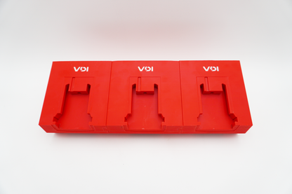 Expandable Double-Level Milwaukee M18 Battery Holder – Modular Wall Mount Storage Rack