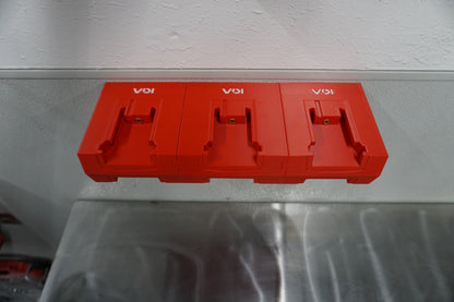Expandable Double-Level Milwaukee M18 Battery Holder – Modular Wall Mount Storage Rack