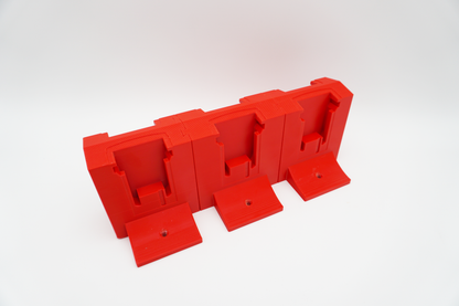 Expandable Double-Level Milwaukee M18 Battery Holder – Modular Wall Mount Storage Rack