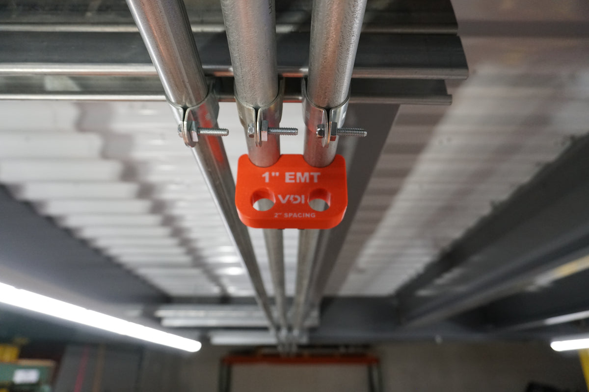 Magnetic EMT Conduit Spacer with Belt Clip | Pipe & Conduit Rack Spacing Tool | Multiple Sizes and Spacing Options