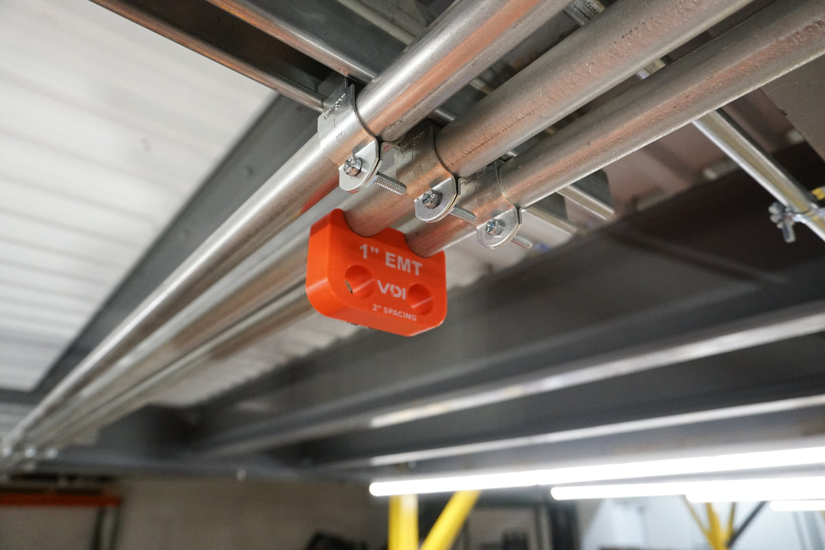 Magnetic EMT Conduit Spacer with Belt Clip | Pipe & Conduit Rack Spacing Tool | Multiple Sizes and Spacing Options
