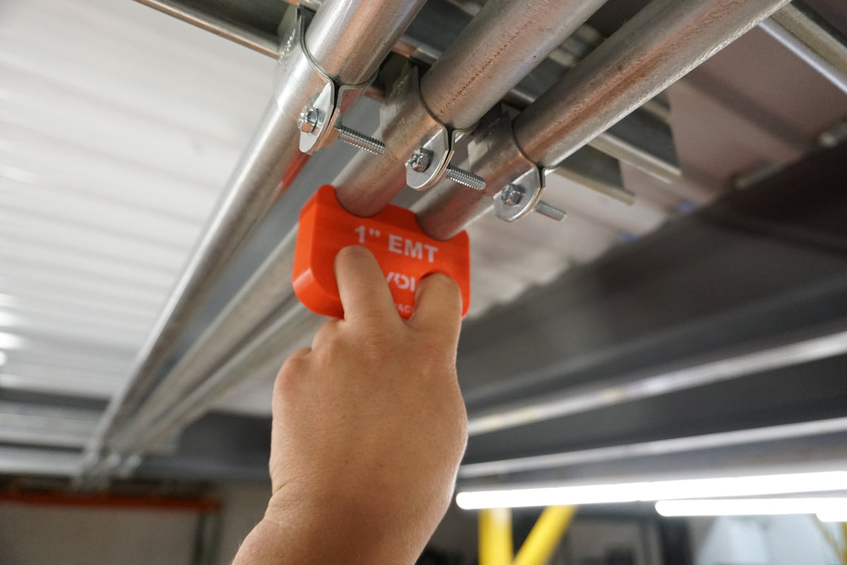 Magnetic EMT Conduit Spacer with Belt Clip | Pipe & Conduit Rack Spacing Tool | Multiple Sizes and Spacing Options