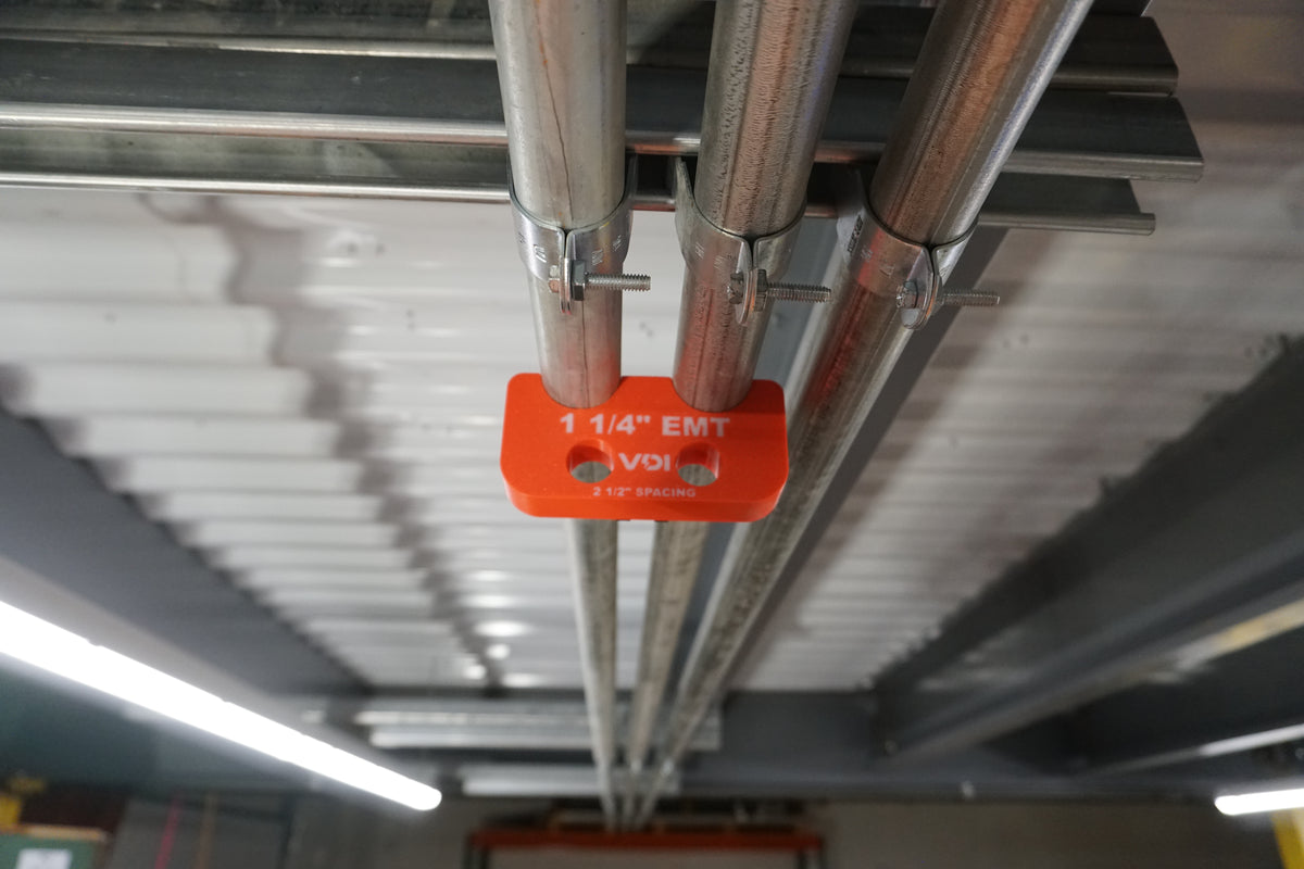 Magnetic EMT Conduit Spacer with Belt Clip | Pipe & Conduit Rack Spacing Tool | Multiple Sizes and Spacing Options