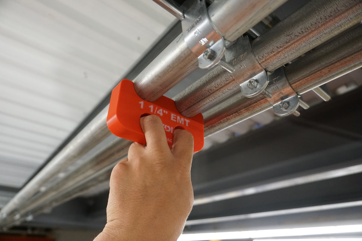 Magnetic EMT Conduit Spacer with Belt Clip | Pipe & Conduit Rack Spacing Tool | Multiple Sizes and Spacing Options
