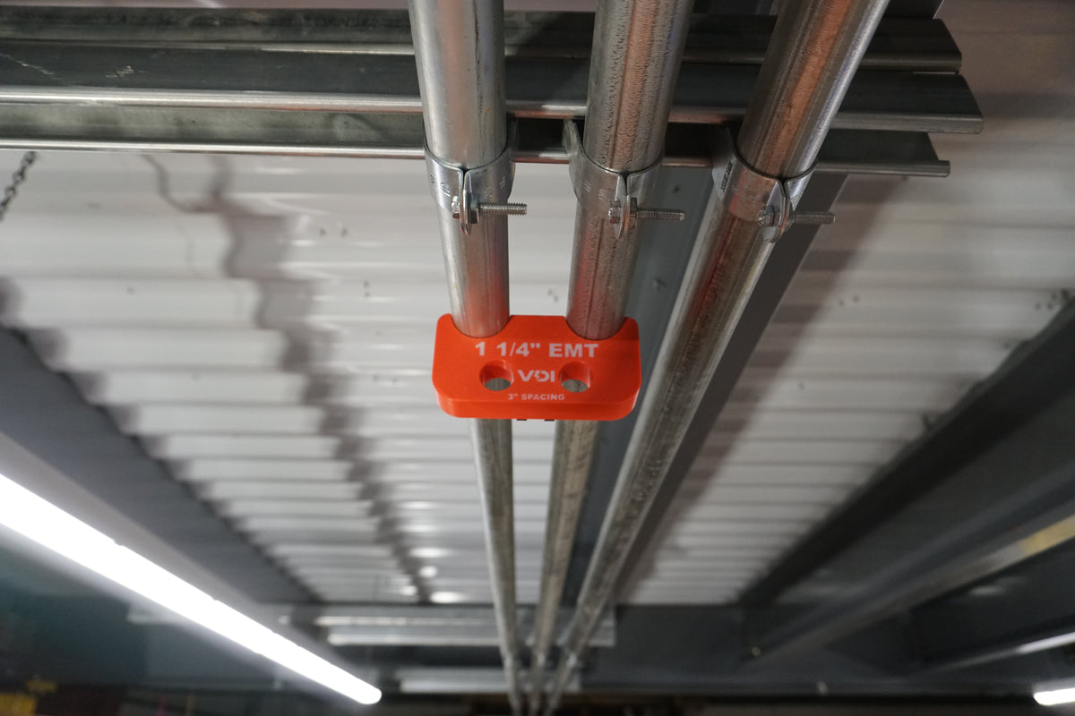 Magnetic EMT Conduit Spacer with Belt Clip | Pipe & Conduit Rack Spacing Tool | Multiple Sizes and Spacing Options