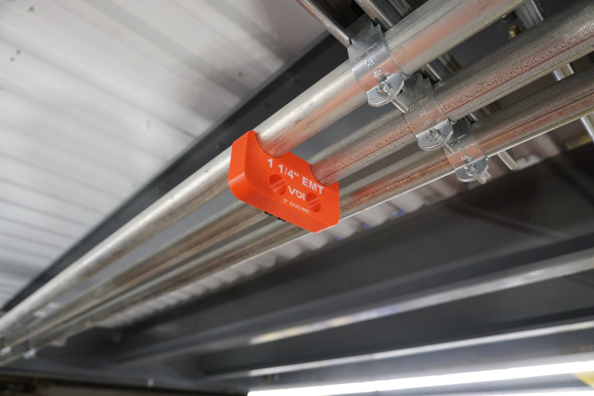 Magnetic EMT Conduit Spacer with Belt Clip | Pipe & Conduit Rack Spacing Tool | Multiple Sizes and Spacing Options