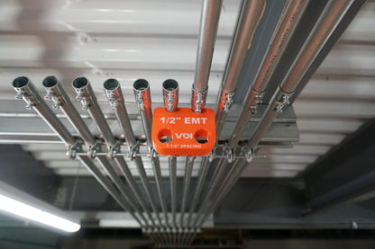 Magnetic EMT Conduit Spacer with Belt Clip | Pipe & Conduit Rack Spacing Tool | Multiple Sizes and Spacing Options