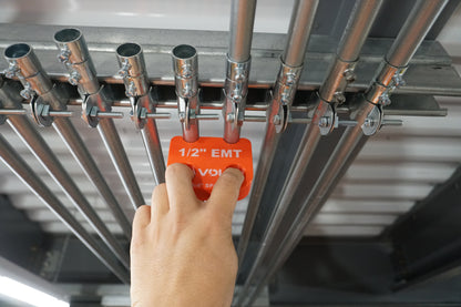Magnetic EMT Conduit Spacer with Belt Clip | Pipe & Conduit Rack Spacing Tool | Multiple Sizes and Spacing Options