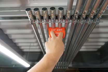 Magnetic EMT Conduit Spacer with Belt Clip | Pipe & Conduit Rack Spacing Tool | Multiple Sizes and Spacing Options