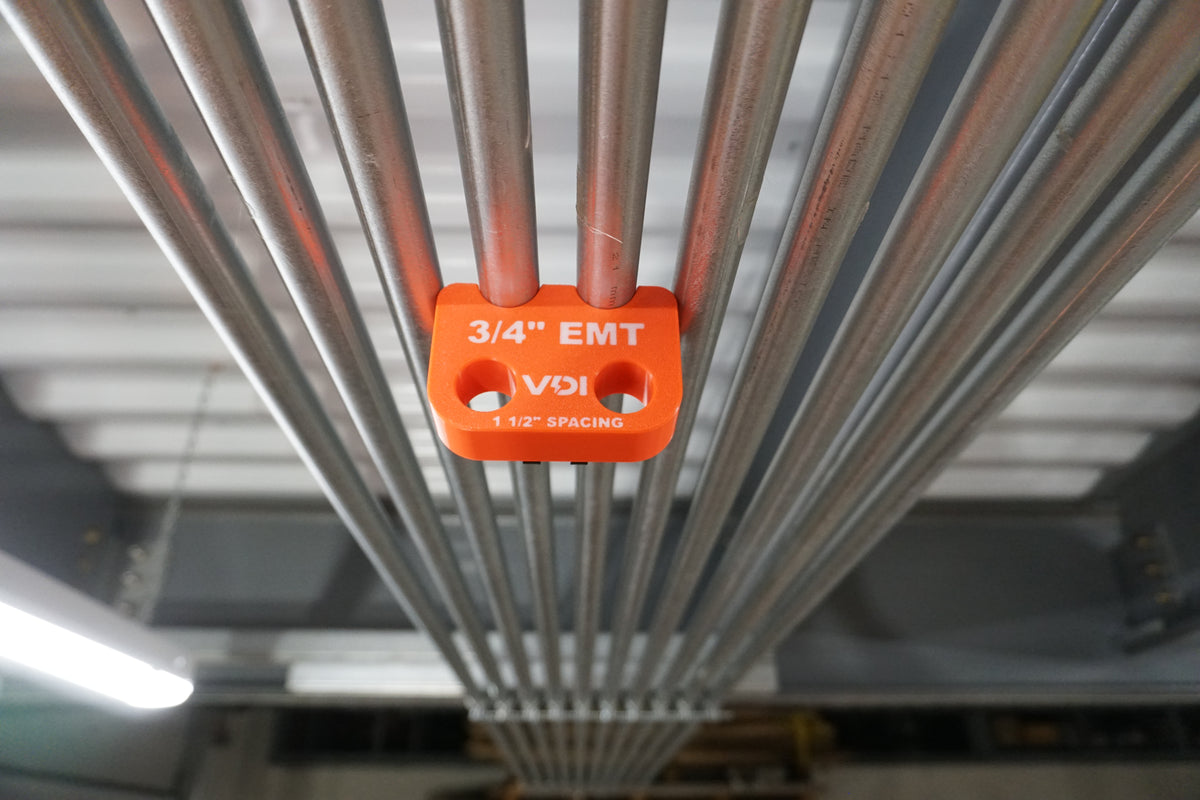 Magnetic EMT Conduit Spacer with Belt Clip | Pipe & Conduit Rack Spacing Tool | Multiple Sizes and Spacing Options