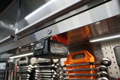 Milwaukee M18 Battery Mount – Compact Single Holder for Shop, Garage, Jobsite (3D Printed ASA)
