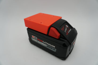 Milwaukee M18 Battery Mount – Compact Single Holder for Shop, Garage, Jobsite (3D Printed ASA)