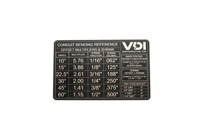 EMT Bending Card