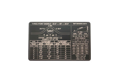 EMT Bending Card