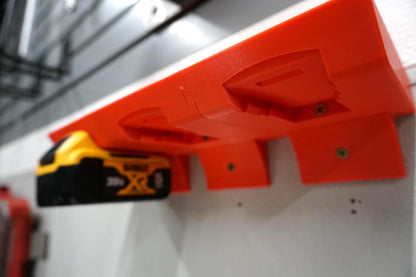Expandable DeWalt 20V MAX Battery Holder Rack – Modular Wall Mount Storage (3D Printed ASA)