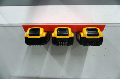 Expandable DeWalt 20V MAX Battery Holder Rack – Modular Wall Mount Storage (3D Printed ASA)
