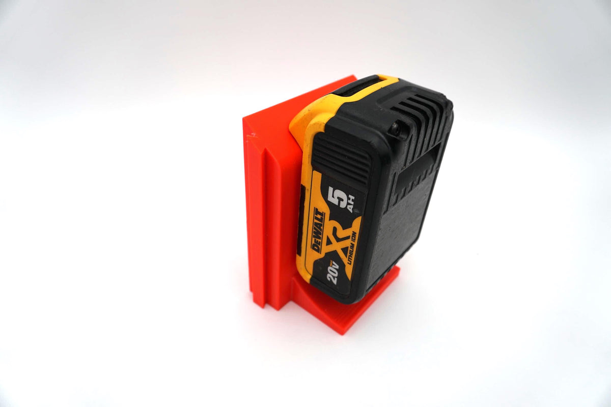 Expandable DeWalt 20V MAX Battery Holder Rack – Modular Wall Mount Storage (3D Printed ASA)
