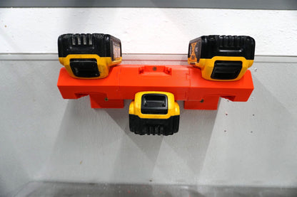 DeWalt 20V MAX Battery Holder – Double-Level Wall Mount Rack (3D Printed ASA)