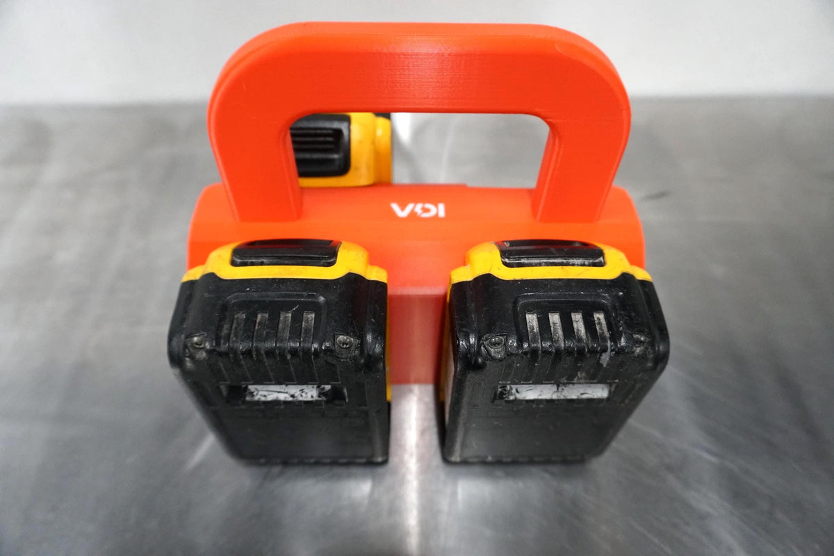 DeWalt 20V MAX Battery Caddy – 4-Slot Organizer, Portable Tool Storage (3D Printed ASA)