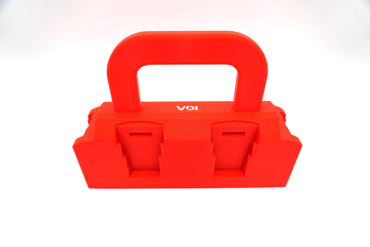 DeWalt 20V MAX Battery Caddy – 4 Slot + 2 12V Holder (3D Printed ASA)