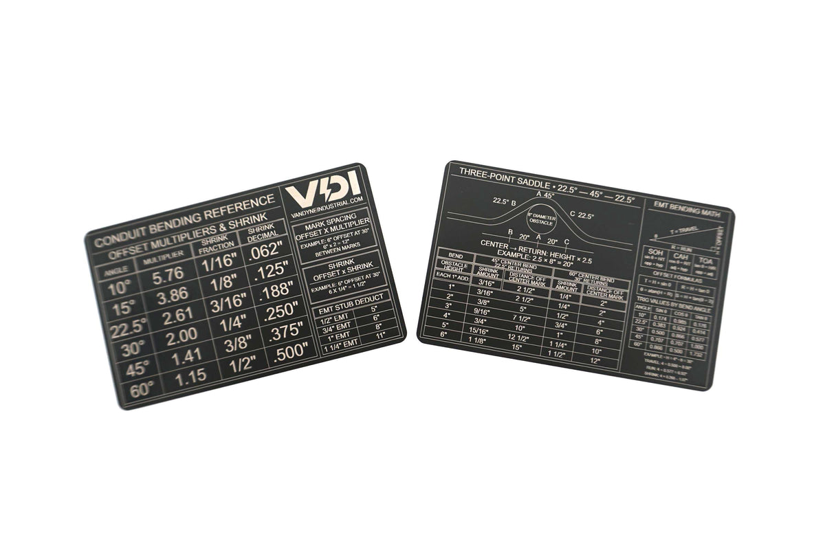 EMT Bending Card