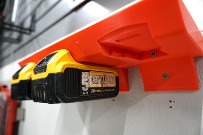 Expandable DeWalt 20V MAX Battery Holder Rack – Modular Wall Mount Storage (3D Printed ASA)