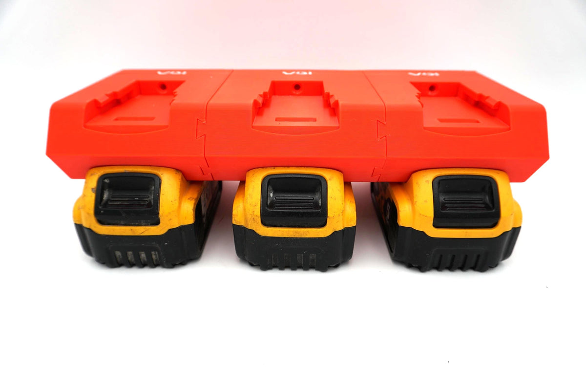 DeWalt 20V MAX Battery Holder – Double-Level Wall Mount Rack (3D Printed ASA)