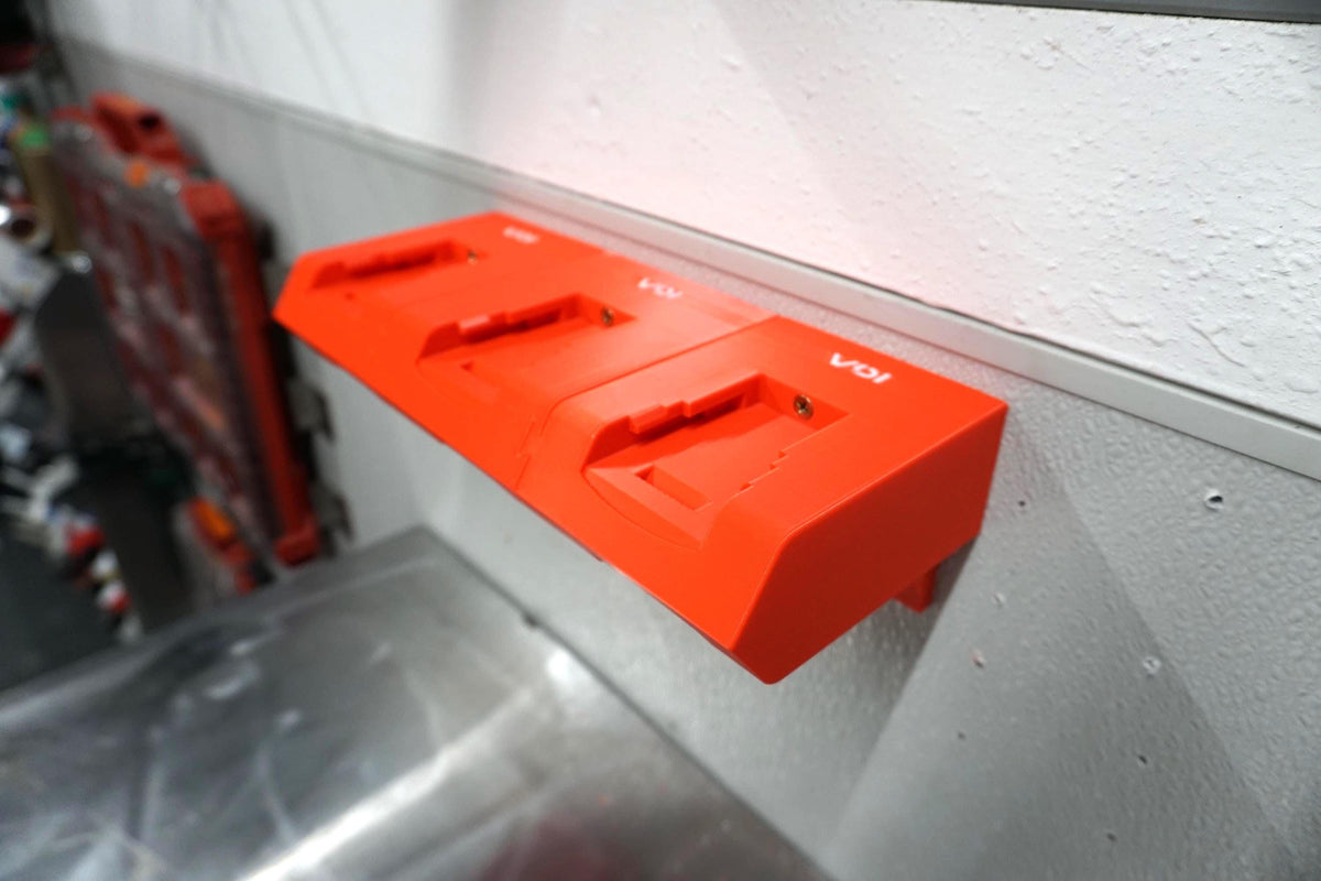 DeWalt 20V MAX Battery Holder – Double-Level Wall Mount Rack (3D Printed ASA)