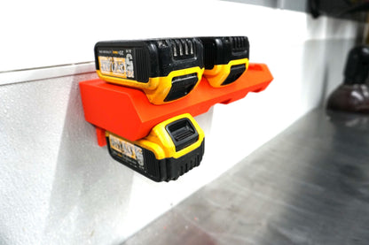 DeWalt 20V MAX Battery Holder – Double-Level Wall Mount Rack (3D Printed ASA)