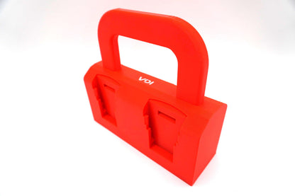 DeWalt 20V MAX Battery Caddy – 4-Slot Organizer, Portable Tool Storage (3D Printed ASA)