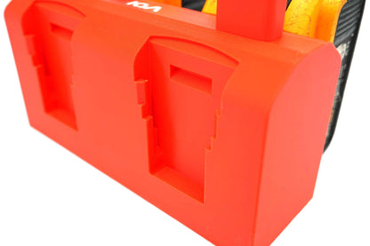 DeWalt 20V MAX Battery Caddy – 4-Slot Organizer, Portable Tool Storage (3D Printed ASA)