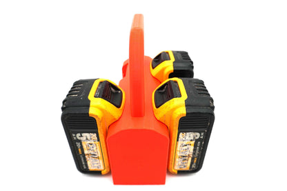 DeWalt 20V MAX Battery Caddy – 4-Slot Organizer, Portable Tool Storage (3D Printed ASA)