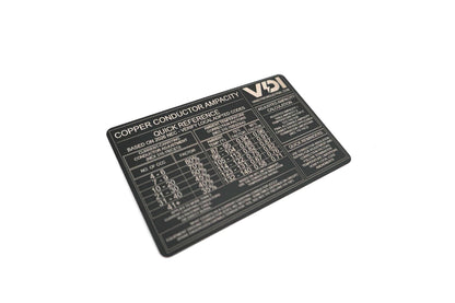 Copper Conductor Ampacity Reference Card – Electrician Pocket Guide (VanDyne Industrial)