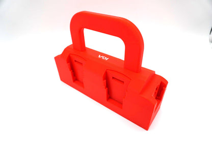 DeWalt 20V MAX Battery Caddy – 4 Slot + 2 12V Holder (3D Printed ASA)